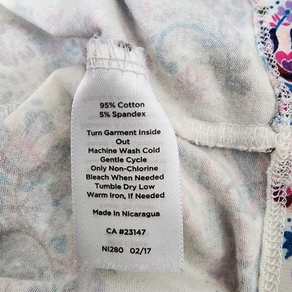 Talbots Womens Top Tee Size 2X Multicolor Long Sleeve Pullover Floral Round Neck - Picture 8 of 8